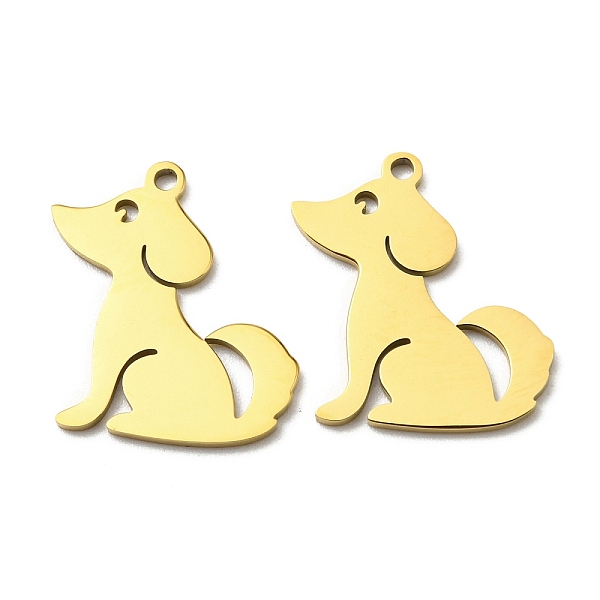 

PandaHall 201 Stainless Steel Pendants, Laser Cut, Golden, Dog, 17x15x1mm, Hole: 1.2mm, 5pcs/bag 201 Stainless Steel Dog