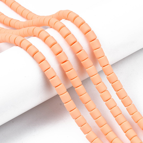 

PandaHall Handmade Polymer Clay Bead Strands, Column, PeachPuff, 6.5x6mm, Hole: 1.2mm, about 61pcs/strand, 15.75 inch(40cm) Polymer Clay..., Brown
