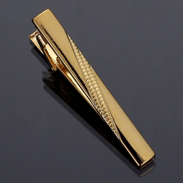 

PandaHall Iron Tie Clips for Men, Golden, 50mm Iron Rectangle