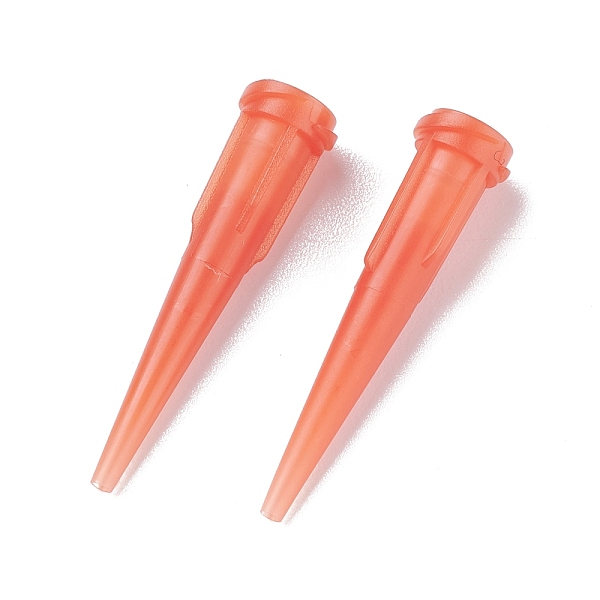 

PandaHall TT Plastic Needles, Dispensing Tips for Refilling Glue Fluid Precisely, Coral, 3x0.17cm, Inner Diameter: 0.136cm Plastic Red