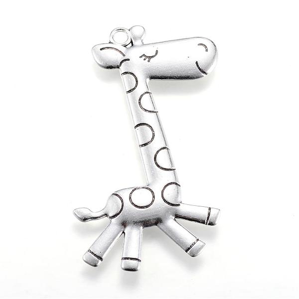 

PandaHall Tibetan Style Alloy Big Pendants, Giraffe, Cadmium Free & Lead Free, Antique Silver, 66x35x3mm, Hole: 3mm, about 70pcs/1000g Alloy...