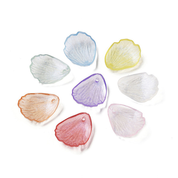 

PandaHall Transparent Acrylic Beads, with Giltter Powder, Leaf, Mixed Color, 23x19x6mm, Hole: 1.8mm Acrylic Leaf Multicolor