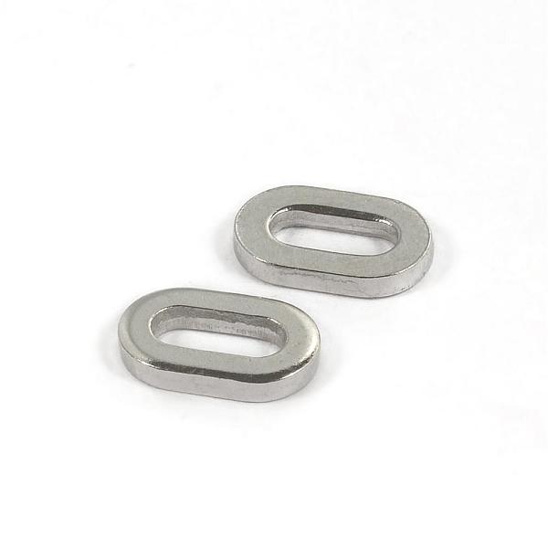 

PandaHall 304 Stainless Steel Linking Rings, Oval, Stainless Steel Color, 9x5.8x1.5mm, Hole: 2.5x6mm 304 Stainless Steel Oval