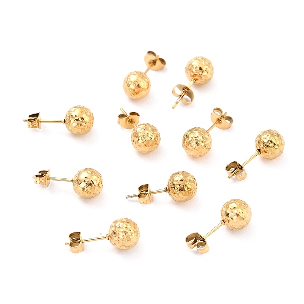 Ion Plating(IP) 304 Stainless Steel Stud Earring Findings