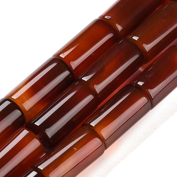 

PandaHall Natural Red Agate Beads Strands, Dyed & Heated, Column, 16.5~18x8.5~9mm, Hole: 1.8mm, about 23pcs/strand, 15.87''(40.3cm) Red...