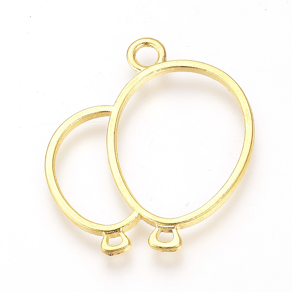

PandaHall Alloy Open Back Bezel Pendants, For DIY UV Resin, Epoxy Resin, Pressed Flower Jewelry, Balloon, Golden, 37x32x2mm, Hole: 3mm Alloy...