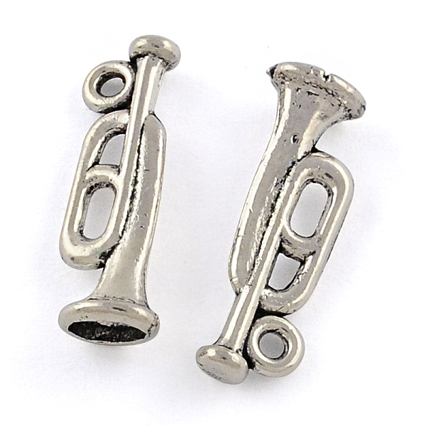 

PandaHall Tibetan Style Zinc Alloy Pendants, Lead Free & Cadmium Free, Cornet, Antique Silver, 21x7x5mm, Hole: 1.5mm, about 500pcs/500g...