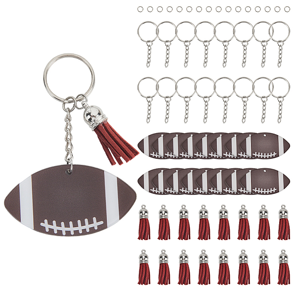 DIY Sports Ball Acrylic Pendant Keychain Making Kits