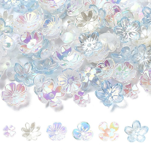 120 Stück 6 Stile gemischte Stile Acrylperlenkappen-image-SACR-YW0001-65-de