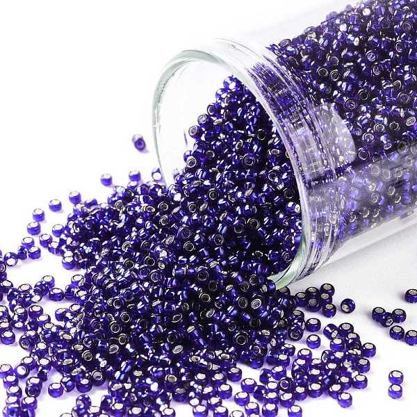 

PandaHall TOHO Round Seed Beads, Japanese Seed Beads, (28D) Dark Cobalt, 15/0, 1.5mm, Hole: 0.7mm, about 3000pcs/bottle, 10g/bottle Glass..., Blue