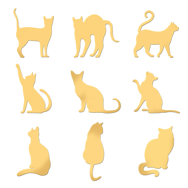 

PandaHall Nickel Decoration Stickers, Metal Resin Filler, Epoxy Resin & UV Resin Craft Filling Material, Golden, Cat Shape, 40x40mm...