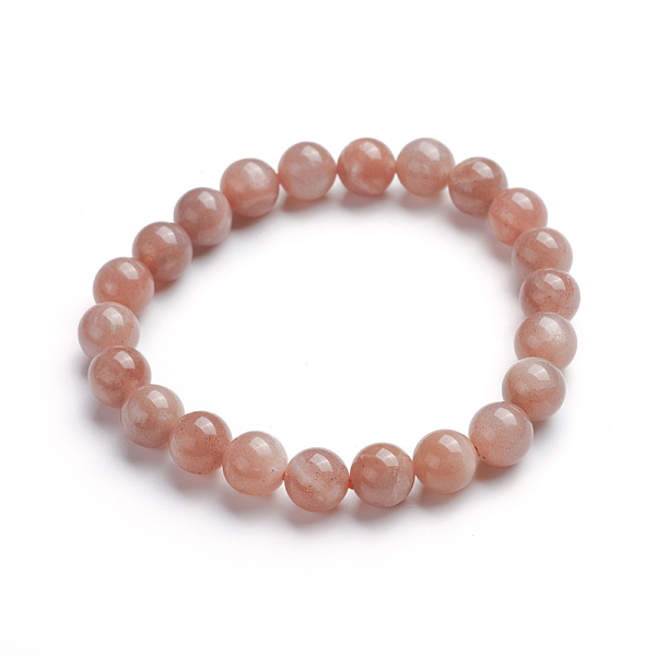 Natürliche Sunstone Stretch-Armbänder