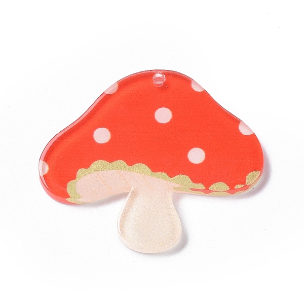 

PandaHall Opaque Acrylic Pendants, Mushroom, 30x35x2mm, Hole: 1.5mm Acrylic Mushroom