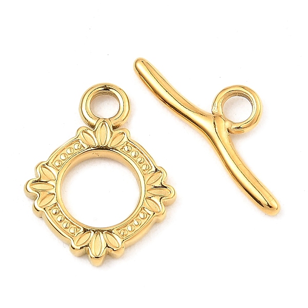 

PandaHall 304 Stainless Steel Toggle Clasps, Rhombus, Real 18K Gold Plated, Rhombus: 17.5x14x2mm, Bar: 7x19.5x2mm, Hole: 2.5mm 304 Stainless...