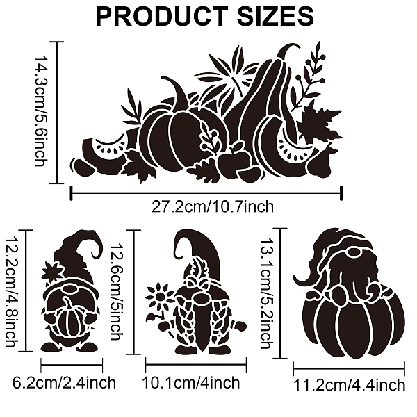 

PandaHall MAYJOYDIY US 1Pc Autumn PET Hollow Out Drawing Painting Stencils, with 1Pc Art Paint Brushes, for DIY Scrapbook, Photo Album...