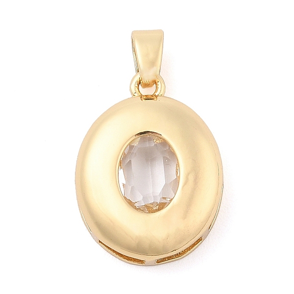 

PandaHall Rack Plating Brass Pendants, Oval Shaped Glass Charms, Long-Lasting Plated, Cadmium Free & Lead Free, Real 18K Gold Plated, Clear...