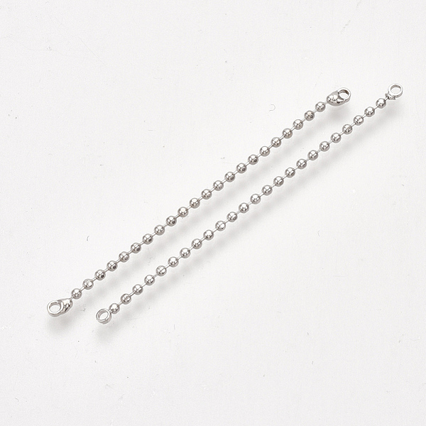 

PandaHall Brass Ball Chain Links connectors, Real Platinum Plated, 55x2x2mm, Hole: 1mm Brass Others