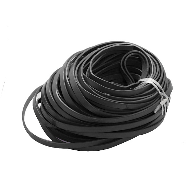 

PandaHall Cowhide Leather Cord, Leather Jewelry Cord, Black, 10x2.5mm Cowhide Flat Black
