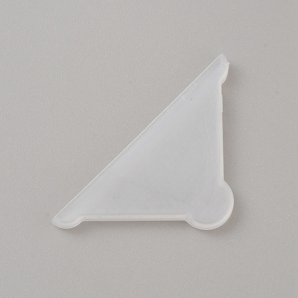 

PandaHall Plastic Corner Protector for Glass Sheet, Triangle, White, 25x50x4mm, Inner Diameter: 47.5x3mm Plastic Triangle White