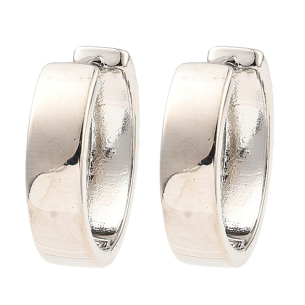 

PandaHall Brass Thick Hoop Earrings, Platinum, 21.5x22.5x6mm Brass Ring