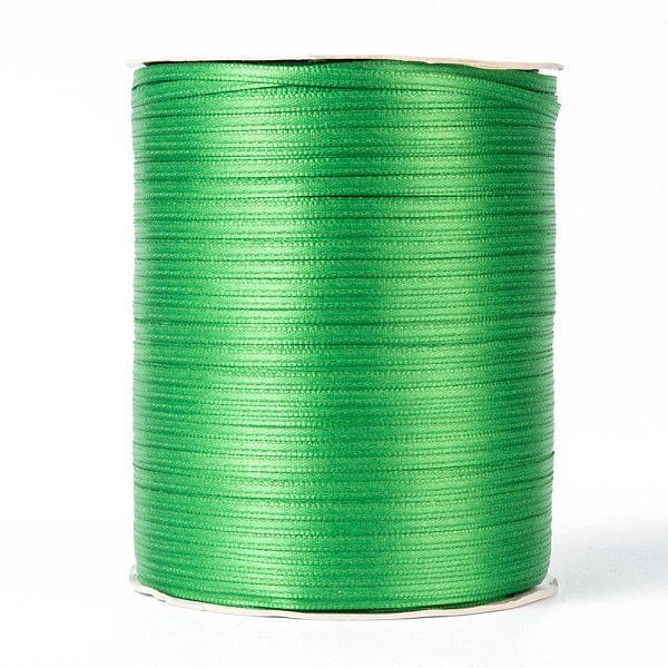 

PandaHall Double Face Satin Ribbon, Polyester Ribbon, Green, 1/8 inch(3mm) wide, about 880yards/roll(804.672m/roll) Polyester None Green