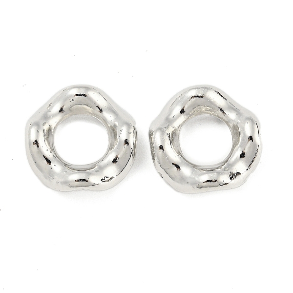 

PandaHall CCB Plastic European Beads, Large Hole Beads, Flat Round, Platinum, 16x4mm, Hole: 7.5mm Plastic Flat Round