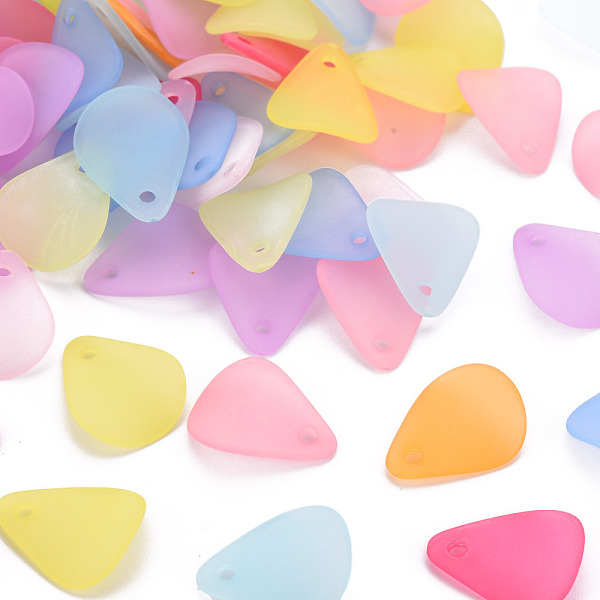 

PandaHall Transparent Frosted Acrylic Pendants, Petaline, Mixed Color, 17x14x2.5mm, Hole: 1.8mm, about 2330pcs/500g Acrylic Petaline..., Multicolor