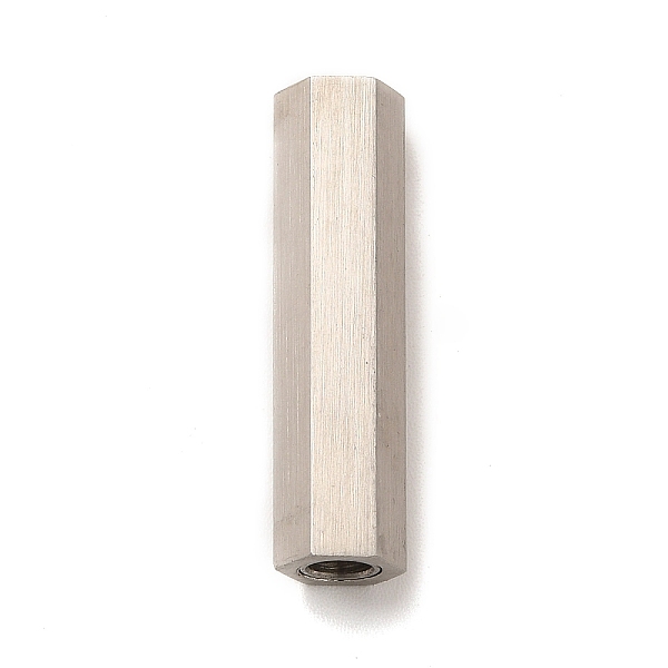 

PandaHall 304 Stainless Steel Matte Magnetic Clasps, Hexagon Tube, Stainless Steel Color, 25x6.5mm, Hole: 3mm 304 Stainless Steel Tube