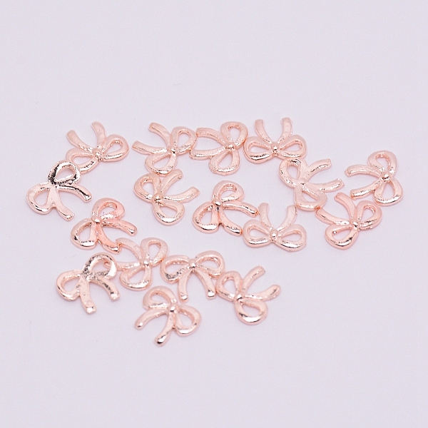 

PandaHall Alloy Cabochons, Nail Art Decoration Accessories for Women, Cadmium Free & Lead Free, Bowknot, Rose Gold, 8x10x1.5mm Alloy Bowknot