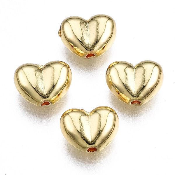

PandaHall Rack Plating Alloy Beads, Cadmium Free & Lead Free, Heart, Light Gold, 8x10x5mm, Hole: 1.2mm Alloy Heart