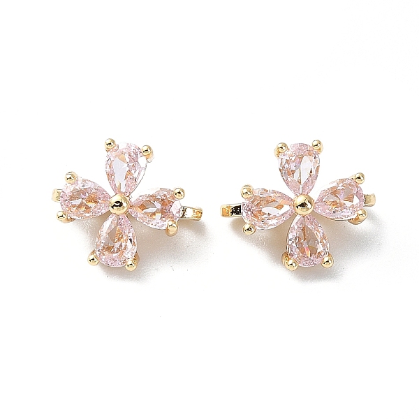 

PandaHall Brass Pave Misty Rose Cubic Zirconia Multi-Strand Links, 3-Hole, Flower, Real 18K Gold Plated, 9x11x6.5mm, Hole: 1.2mm Brass+Cubic...