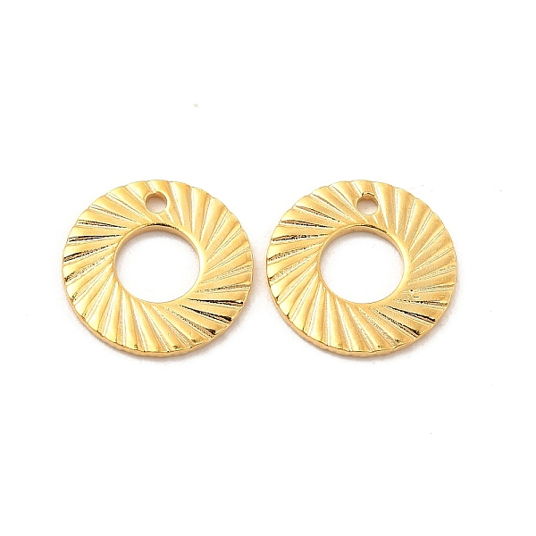 

PandaHall 201 Stainless Steel Pendants, Round Ring Charm, Real 24K Gold Plated, 10x0.8mm, Hole: 1mm 201 Stainless Steel Ring