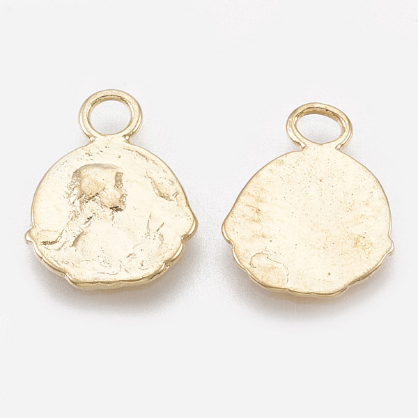 

PandaHall Brass Charms, Real 18K Gold Plated, Flat Round with Human, 13.5x10.5x1mm, Hole: 2mm Brass Flat Round
