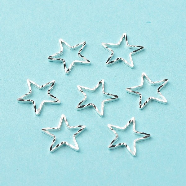 

PandaHall Brass Linking Rings, Long-Lasting Plated, Cadmium Free & Lead Free, Star, 925 Sterling Silver Plated, 9.5x10x1mm, Inner Diameter...
