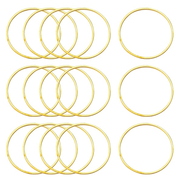 

PandaHall Brass Linking Rings, Nickel Free, Golden, 25x0.7~1mm Brass Ring