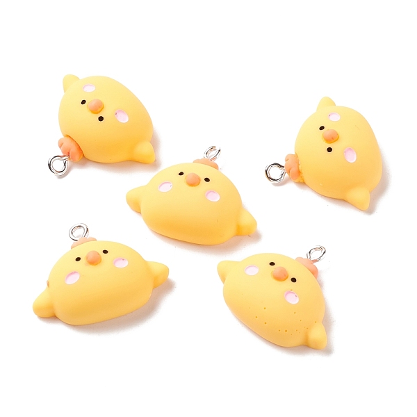 

PandaHall Resin Pendants, with Iron Accessories, Chicken, Light Khaki, 22x26x10mm, Hole: 2mm Resin Other Animal