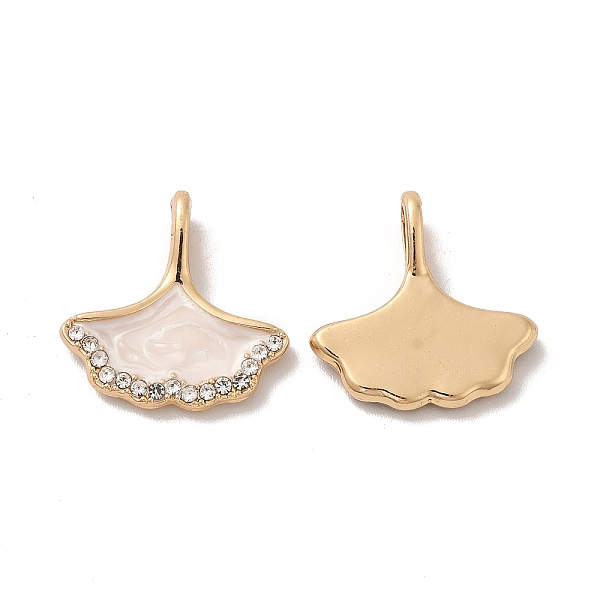 

PandaHall Rack Plating Alloy Rhinestone Pendant, with Enamel, Nickel Free, Gingko Leaf Charms, Golden, Mixed Color, 16.5x16x4.5mm, Hole..., Multicolor