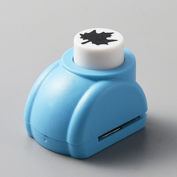 

PandaHall Mini Plastic Craft Punch for Scrapbooking & Paper Crafts, Paper Shapers, Maple Leaf, Light Sky Blue, 44.5x31.5x37mm, Inner...