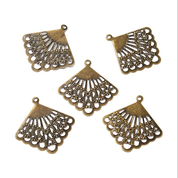 

PandaHall Iron Filigree Joiners, Etched Metal Embellishments, Rhombus, Antique Bronze, 27x26x0.5mm, Hole: 1.4mm Iron Rhombus
