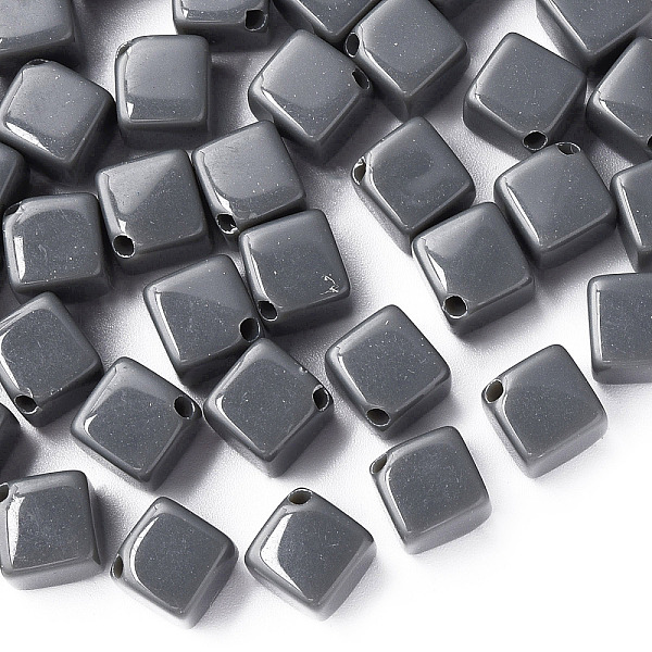 

PandaHall Opaque Acrylic Beads, Cube, Gray, 13x14.5x14.5mm, Hole: 2mm Acrylic Cube Gray