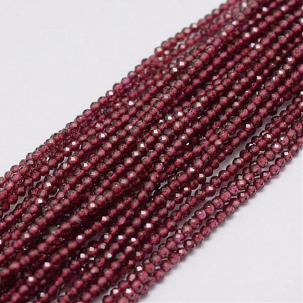 

PandaHall Natural Garnet Beads Strands, Round, Faceted, 2mm, Hole: 0.5mm, about 197pcs/strand, 15.7 inch(40cm) Garnet Round