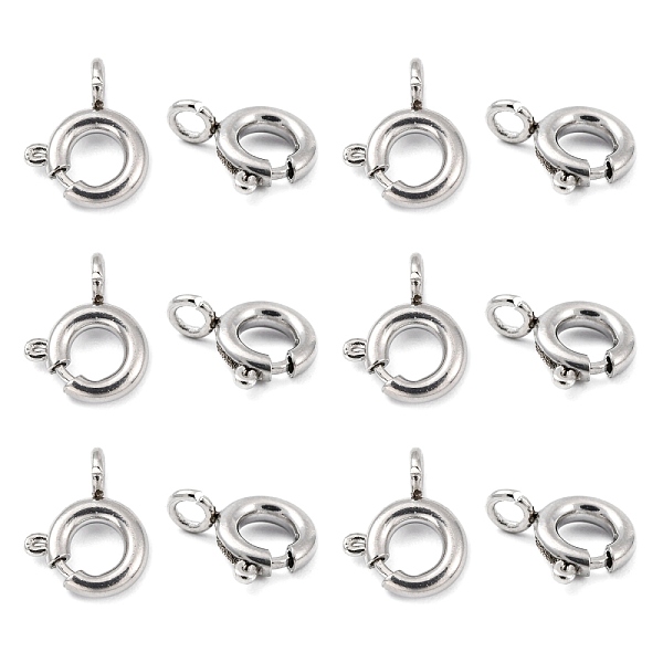 

PandaHall 304 Stainless Steel Spring Ring Clasps, Stainless Steel Color, 9x7.2x1.3mm, Hole: 2mm, Inner Diameter: 3.9mm 304 Stainless Steel