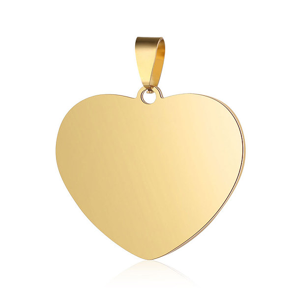 

PandaHall 201 Stainless Steel Stamping Blank Tag Pendants, Manual Polishing, Heart, Golden, 38.5x35x2mm, Hole: 4x7mm 201 Stainless Steel...