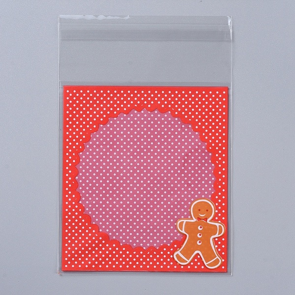 

PandaHall Christmas Cookie Bags, OPP Cellophane Bags, Self Adhesive Candy Bags, for Party Gift Supplies, Red, 13x10x0.01cm, 95~100pcs/bag...