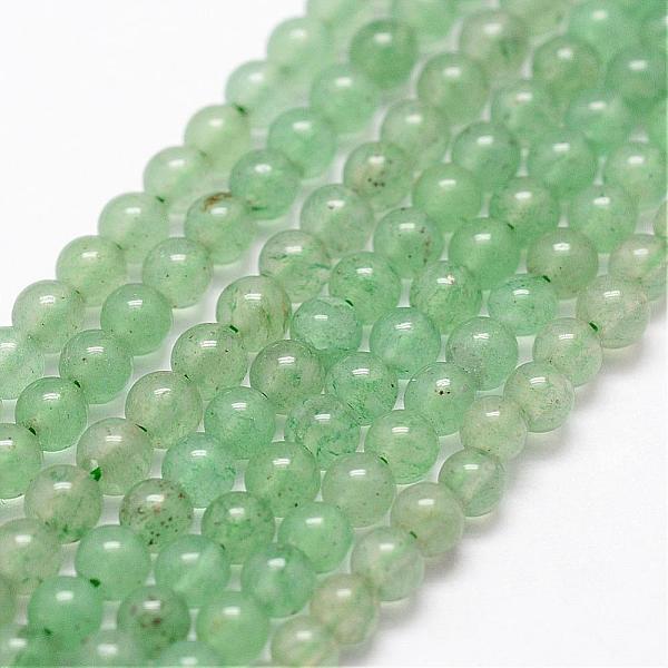 

PandaHall Natural Green Aventurine Beads Strands, Round, 3mm, Hole: 0.5mm, about 125pcs/strand Green Aventurine Round