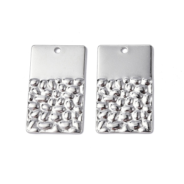 

PandaHall 304 Stainless Steel Pendants, Textured, Rectangle Charm, Stainless Steel Color, 27x16x1.5mm, Hole: 1.6mm 304 Stainless Steel...