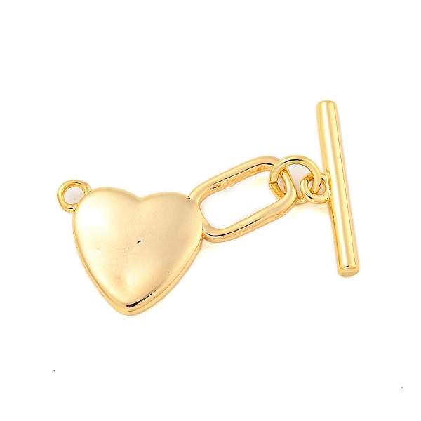 

PandaHall Brass Toggle Clasps, Heart, Real 18K Gold Plated, Heart: 20.5x14x2.5mm, Hole: 7.8x3.5mm and 1.6mm, Bar: 16.5x4.5x2mm, Hole: 1.4mm...