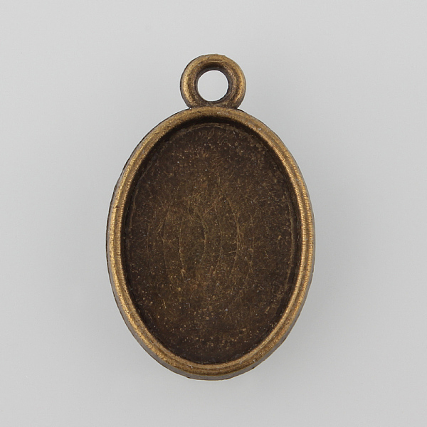

PandaHall Oval Alloy Pendant Cabochon Settings, Double-sided Tray, Cadmium Free & Nickel Free & Lead Free, Antique Bronze, Tray: 18x13mm...