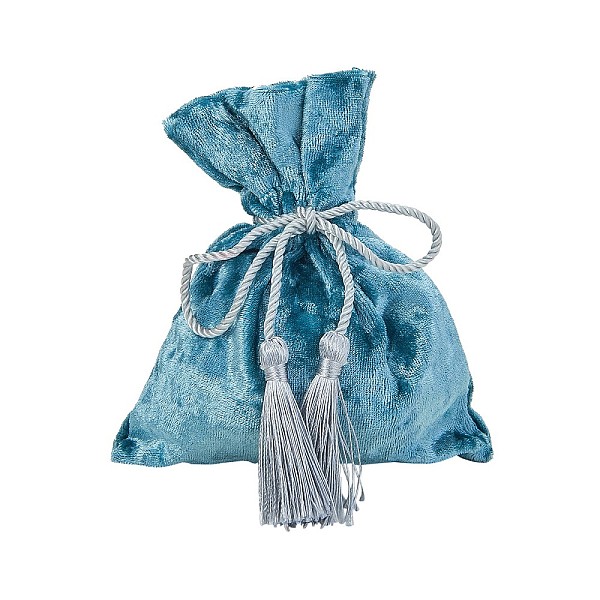 

PandaHall Velvet Drawstring Pouches, Jewelry and Candy Pouches, for for Christmas Wedding Party Favors, Rectangle, Sky Blue, 12x14x0.5cm...