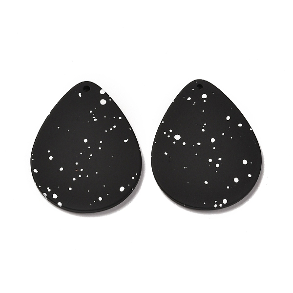

PandaHall Airspay Painted Acrylic Pendants, Drop, Black, 39.5x31.5x2mm, Hole: 1.6mm Acrylic Teardrop Black
